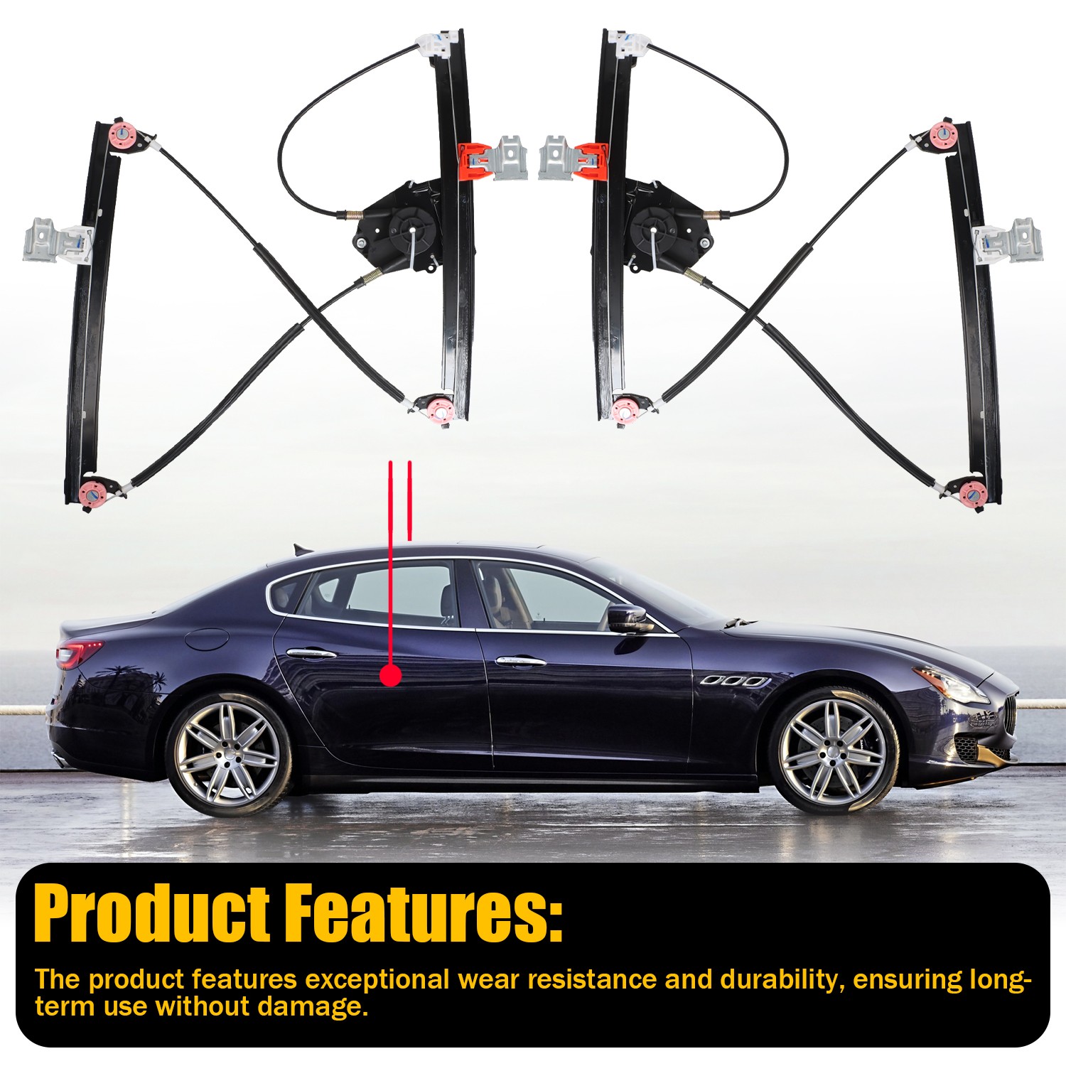 Maserati Quattroporte 2003-2013 REAR+RIGHT Window regulator
