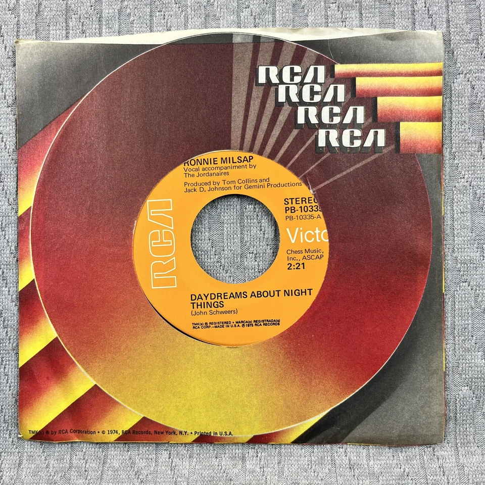 Vintage 45 RPM record Ronnie Milsap, RCA records country western rhythm blues - Image 2 of 4