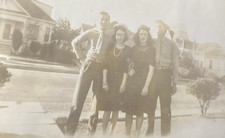 1940s WWII US Military Men  Beautiful Pretty Girls Fashion Original Photo P17r9