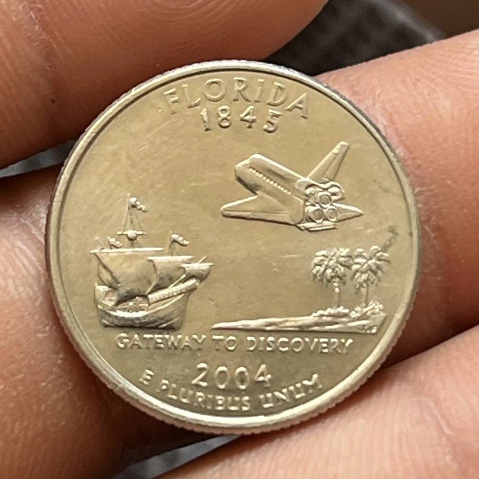 2004 D Quarter Dollar Florida Uncirculated MS DDO DDR Gem Variety Mint Error - Image 4 of 4