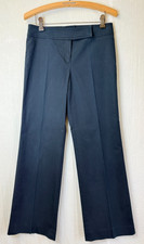 ESCADA Womens Navy Blue Wide Leg Flare Cotton Stretch Pants Size 36/6