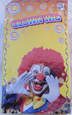 Clown Wig Red Color Adult Size Afro Halloween Costume