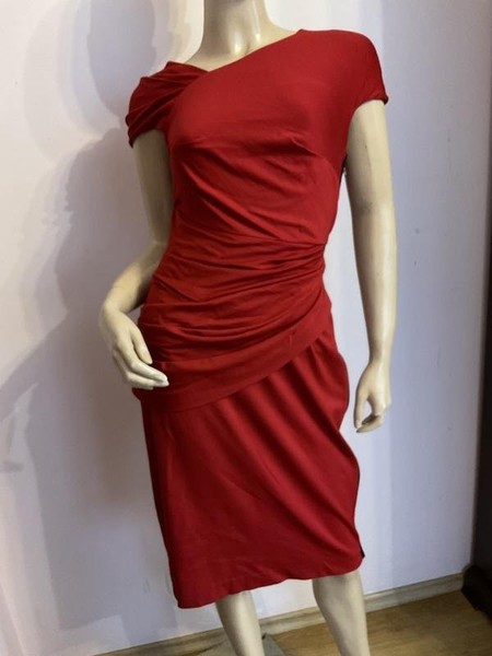 Women Anne Klein Dress Red Polyester 38 / M / 46