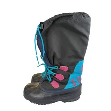 Vintage Sorel Freestyle Tall Winter Snow Boots Knee High Felt Lining Women's 6