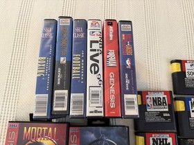 Original SEGA Genesis 1601 Lot: 1 Console, 3 Controllers, 15 Games READ