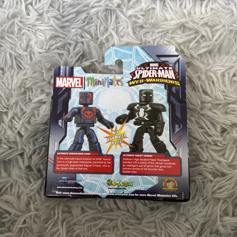 Ultimate Spiderman 2099 & Ultimate Agent Venom Minimates pacote com 2, novo, VEJA DESC. - Imagem 2 de 2