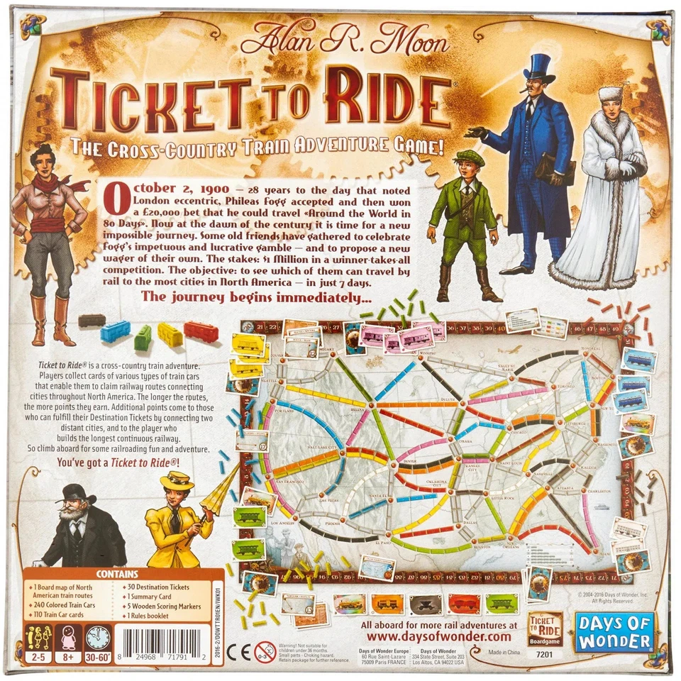 Ticket to Ride - Board Game - Days of Wonder - Image 4 of 4