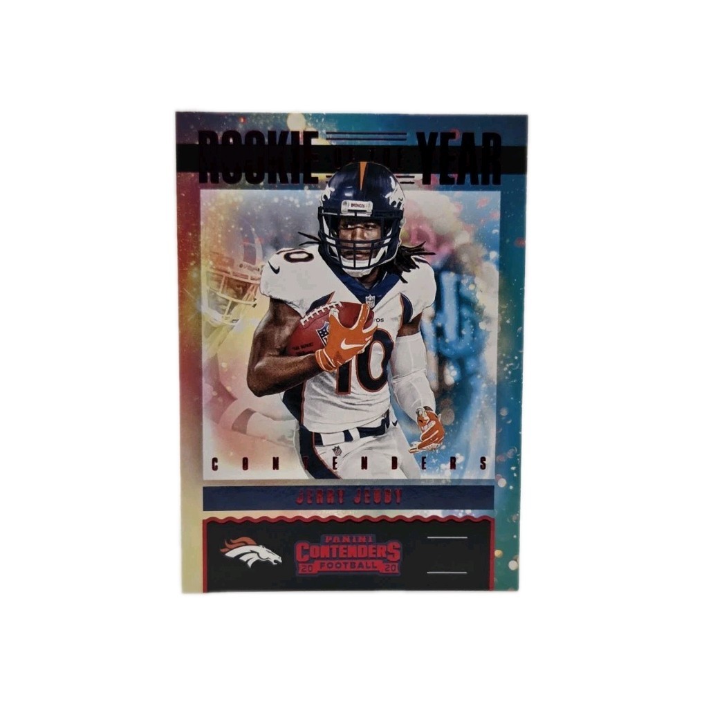 2020 Panini Contenders Jerry Jeudy Rookie Of The Year Red Prizm #RY-JJE Broncos