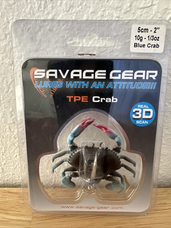 "5 piezas 1/3 oz Savage Gear 2"" TPE CANGREJO - 3 peladores naturales y 2 cangrejos azules ENVÍO GRATUITO" Foto 2 de 4