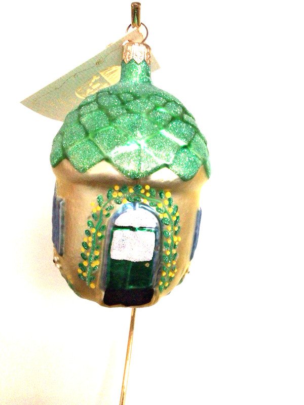 Patricia Breen Summer Acorn House Yellow Flowers/Glittered Walkway NWT 1995