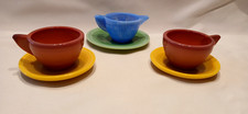 Vintage 1940's 6 Piece Arko Agate Glass Children's Toy Tea Set