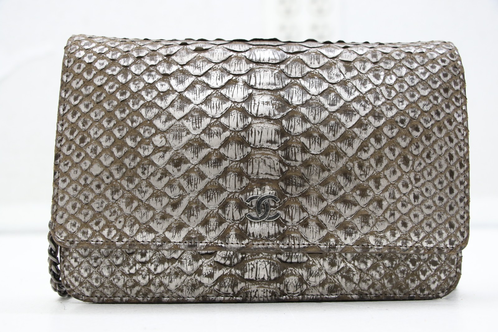 Chanel Python Classic Wallet On Chain - image 1