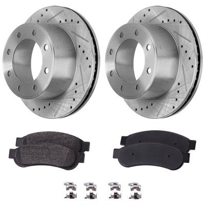 Rear Brake Disc Rotors and Pads Kit for F250 Truck F350 Ford F-250 Super Duty