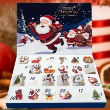 Crystal Advent Calendar 24 Days of Surprise Box with Tumbled Stones Raw Crystals