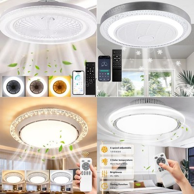 Deckenventilator LED Deckenventilator Licht Fan Dimmbar mit Fernbedienung Leiser