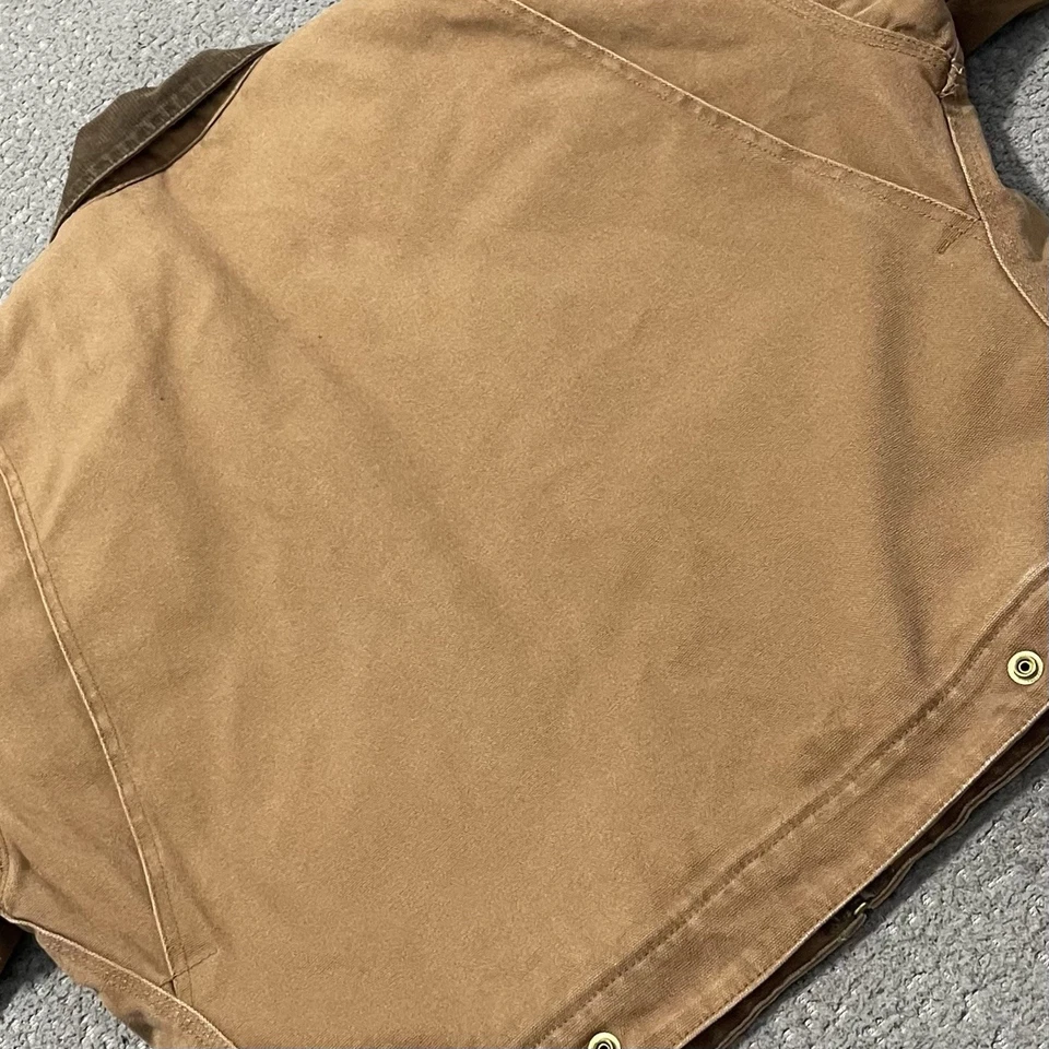 CornerStone Jacket Mens M Beige Duck Canvas Lined Insulated Chore - Image 2 of 4