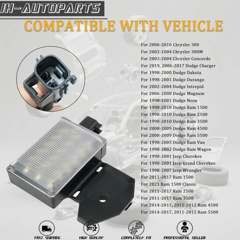 Lámpara de cortesía para capó para Dodge Ram 1500 2500 3500 4500 EE. UU. Foto 3 de 4