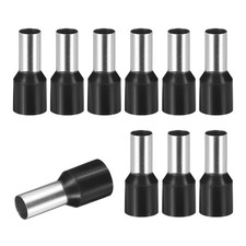 100 Pcs Wire Ferrule Connectors VE16-12 - 5AWG Copper Ferrules Terminals Black