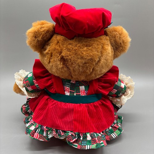 Oso de peluche vintage Teddy Bear Lane Christmas Girl Bear 18" 1994 exclusivo de Kmart muñeca de peluche - Imagen 2 de 5