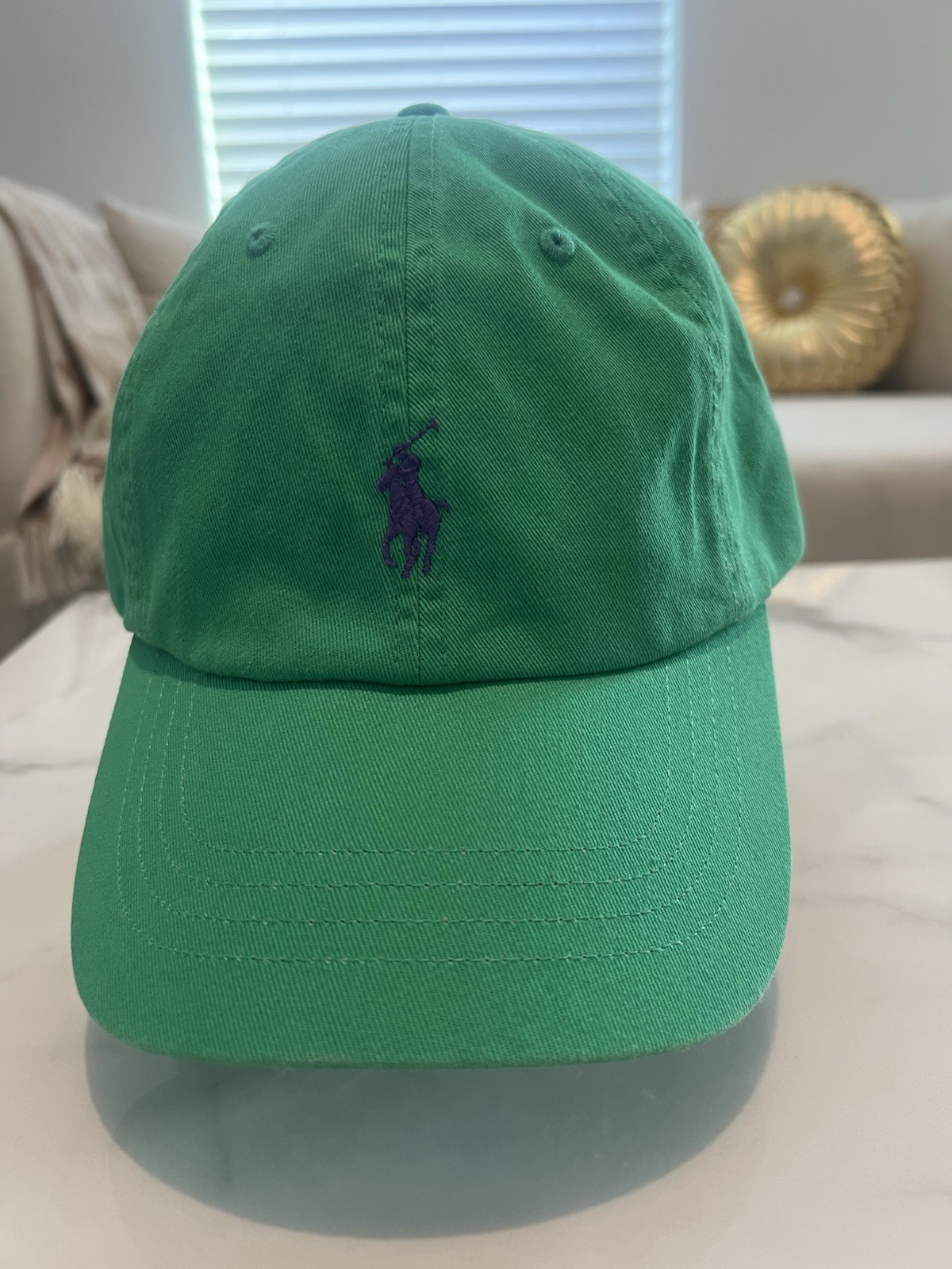 Cappellino sportivo Polo Ralph Lauren classico cotone chino nuovo con etichetta $49 50 viola pony