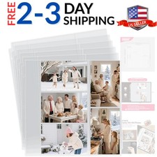 Oversized Photo Album Refill Pages 12x12, Mixed 4x6 Photo Sleeves for 3 Ring ...