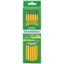 Ticonderoga Wood-Cased Pencils, Unsharpened, 2 24 Count Pack of 1 , Yellow