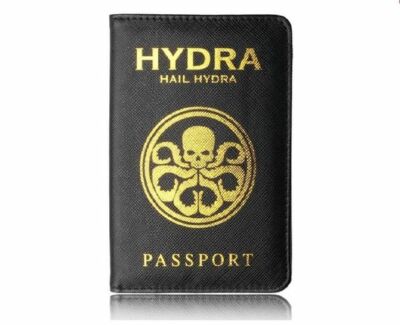 HYDRA Themed Black/Gold Pocket Passport Holder