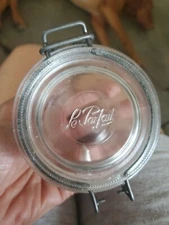 Vintage LE PARFAIT 125 Glass CANNING JAR with Metal Wire Closure France VMC 12P