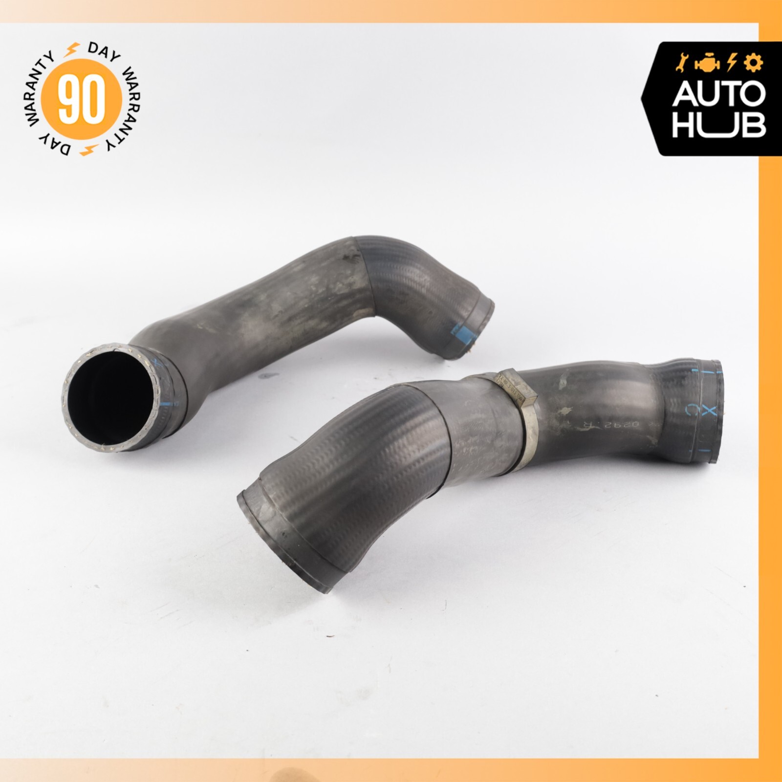 03-13 Bentley Continental GT Left & Right Side Intercooler Upper Hose Pipe OEM