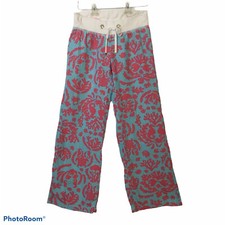 LILLY PULITZER The Beach Pant Womens S 28x31 Blue Pink Cotton 2 Stretch