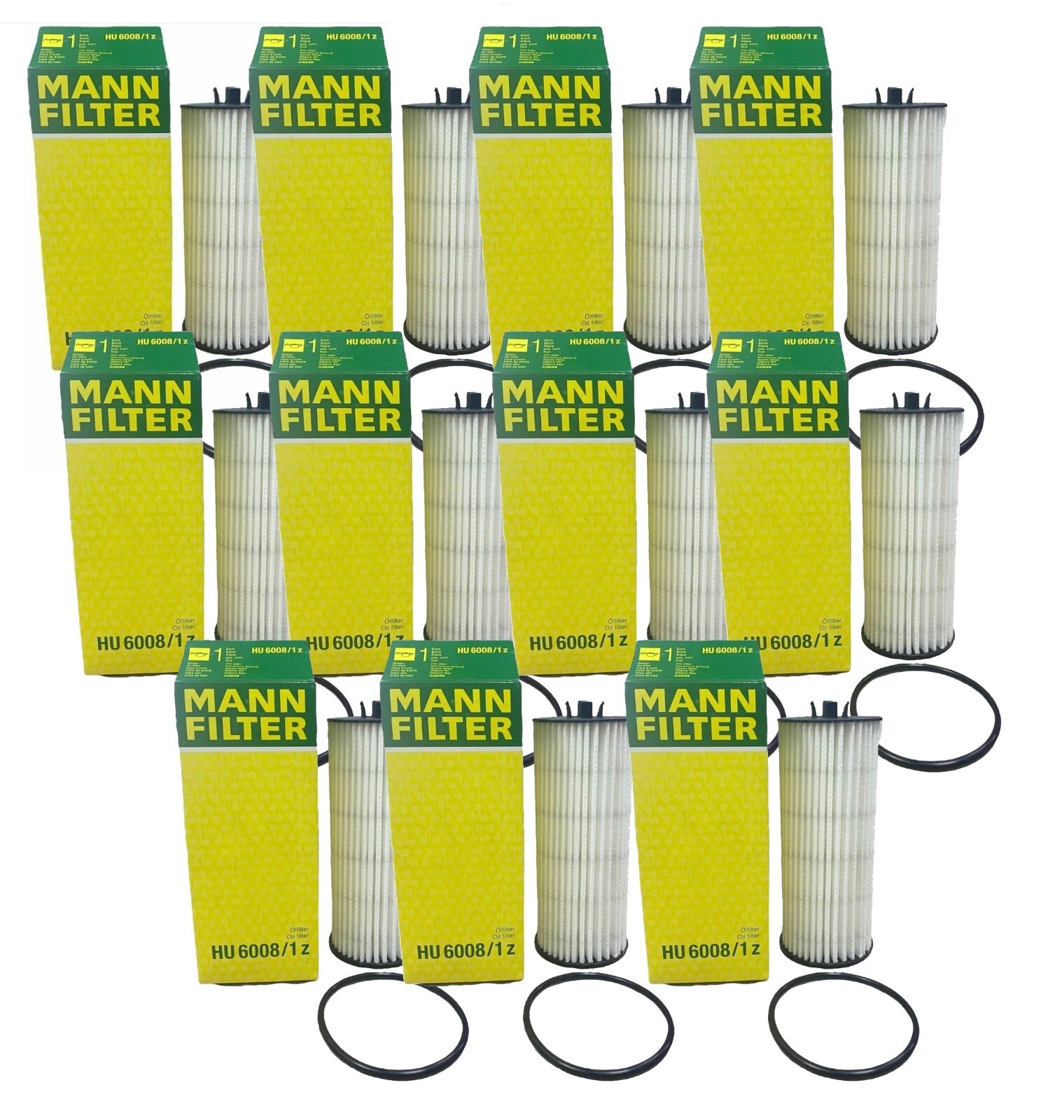 Mann Set of 11 Engine Oil Filters HU 6008/1 z for Aston Martin Mercedes-Benz