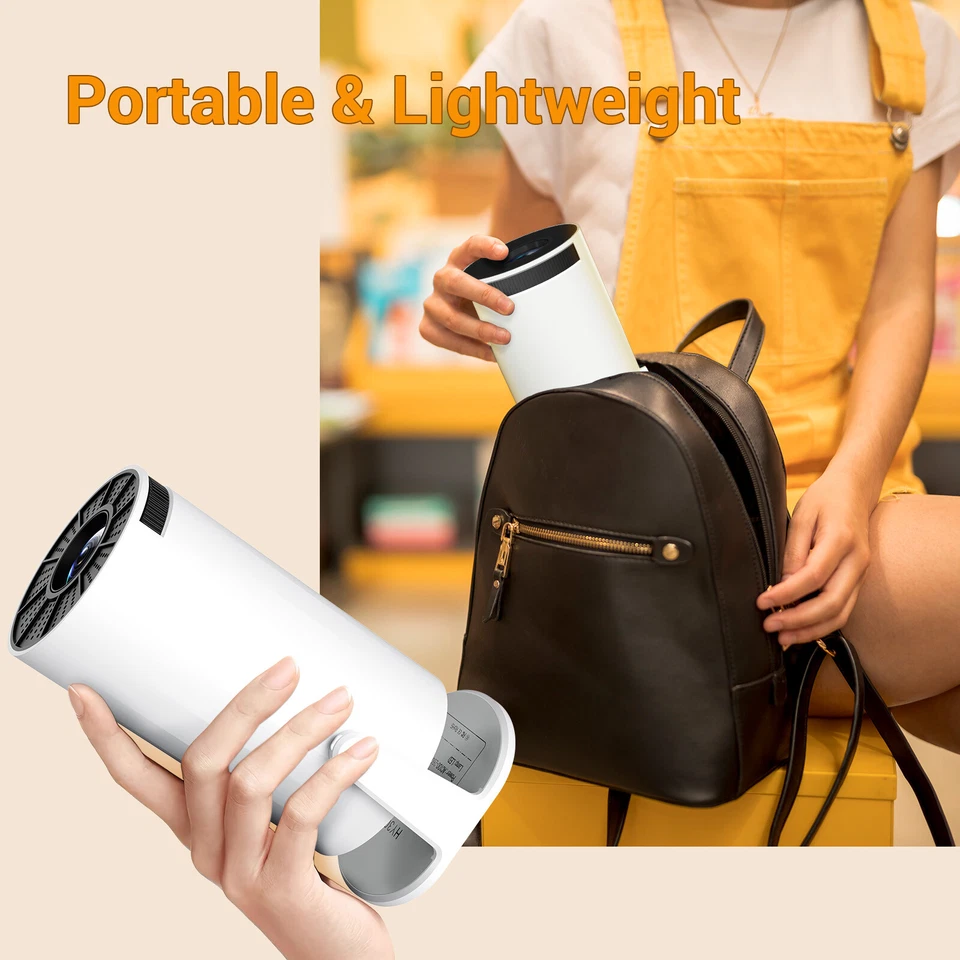 Portable Mini LED Projector WiFi Android Home Cinema Support HD 1080P Video HDMI - image 4 of 4