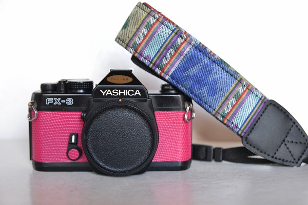 Yashica FX-3 (Contax/Yashica Mount) film camera - pink leather