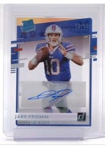 JAKE FROMM 2020 CLEARLY DONRUSS RATED ROOKIE SILVER HOLO RC AUTO #10/10