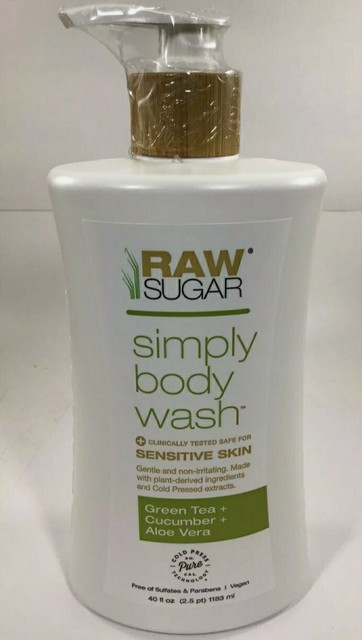 Raw Sugar Sensitive Skin Body Wash With Green Tea Cucumber Aloe Vera 40