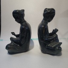 Paire Serre Livres Scribe Chinois Austin Prod Inc 1961