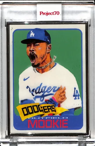 2021 TOPPS PROJECT 70 #686 MOOKIE BETTS BY JACOB ROCHESTER AP SILVER FRAME 02/51
