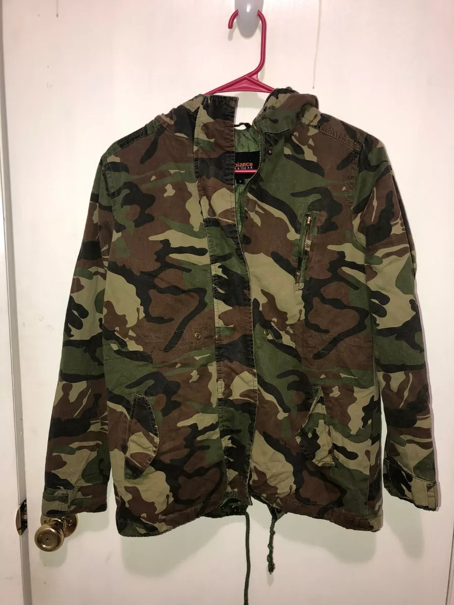 Ambiance Outerwear Camo Cargo Hooded Army Jacket SZ Small eBay