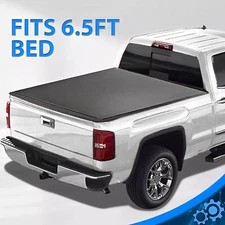 6.5ft Bed Tonneau Cover Soft Roll Up For Chevy Silverado/GMC Sierra 1500 07-13