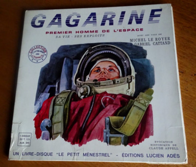GAGARIN, PLATTENBUCH 25 cm, ERSTER MANN AUS DEM WELTRAUM, ADES, KLEINES MENESTREL