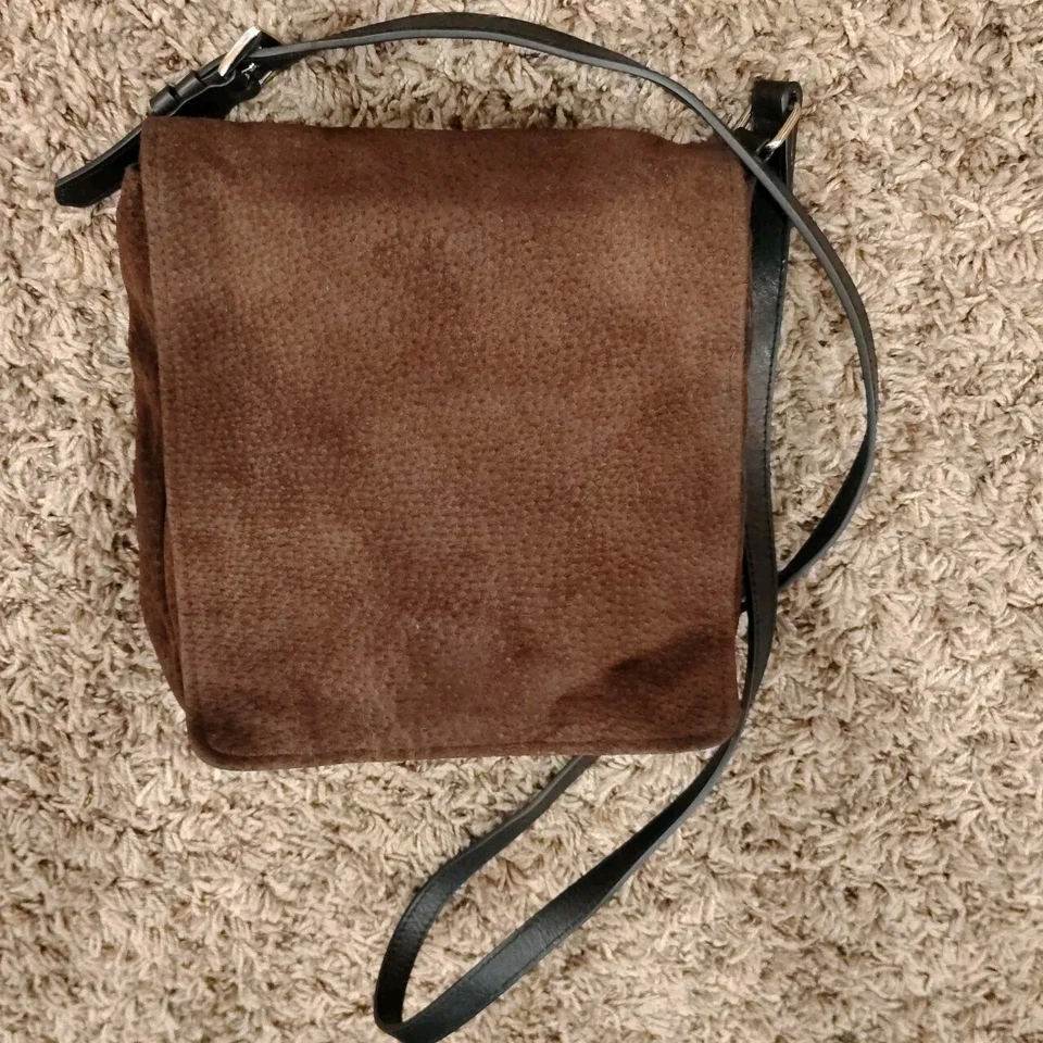 Wilsons Leather Maxima Brown Suede Crossbody Bag Boho Purse B36 - Image 3 of 4