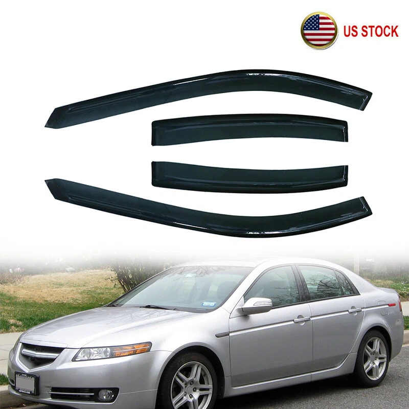 Smoke Window Visors Rain Guard Vent Wind Deflector Shield Fit for Acura TL TSX Foto 2 de 4