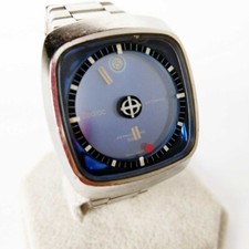 Zodiac Astrographic Mystery Dial Automatic SST Winding Watch Japan Used Blue