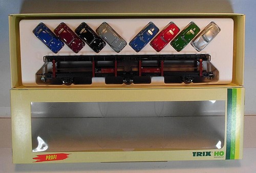 Trix Express Spur H0 1/87 Nr. 38067 Autotransporter mit 8 Piccolo RAR OVP #7036 | Zustand: Gebraucht