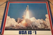 Vintage NASA 1981 USA Is #1 Poster 28"x22" Columbia 