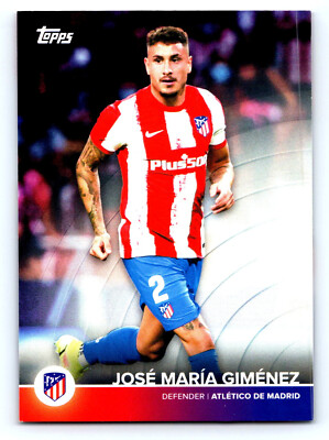 2021-22 TOPPS Atlético Madrid Official Team Set 4 José María Giménez