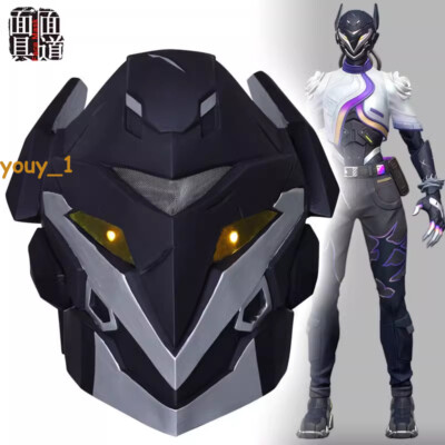 VALORANT Vyse Mask Helmet Soft PVC Cosplay Prop Hood Eye Lamp Xmas Toy Halloween