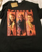 1998 Star Wars Episode 1  T-Shirt 'L' New w/tags Qui-Gon,Obi-Wan  Darth Maul