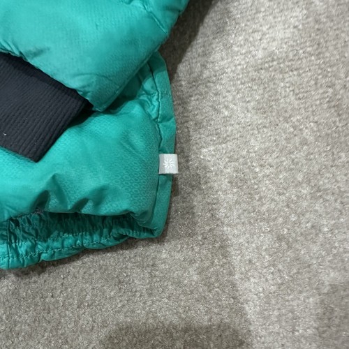 Athleta Girl XL/14 Green Downtastic Winter Jacket Goose Down Quilted Puffer Coat - Picture 3 of 10