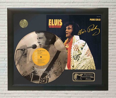 Elvis Presley Pure Gold Framed Laser Etched Picture LP Display | eBay